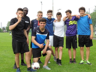 das Jungs-Team (von links nach rechts):Durim, Tut, Sandro, Ali, Adrian, Reto, Silas, Alessandro